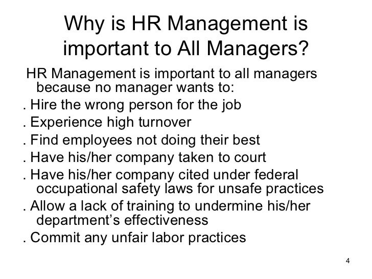 why is human resource management important to all managers every manager is an hr manager scholarly articles